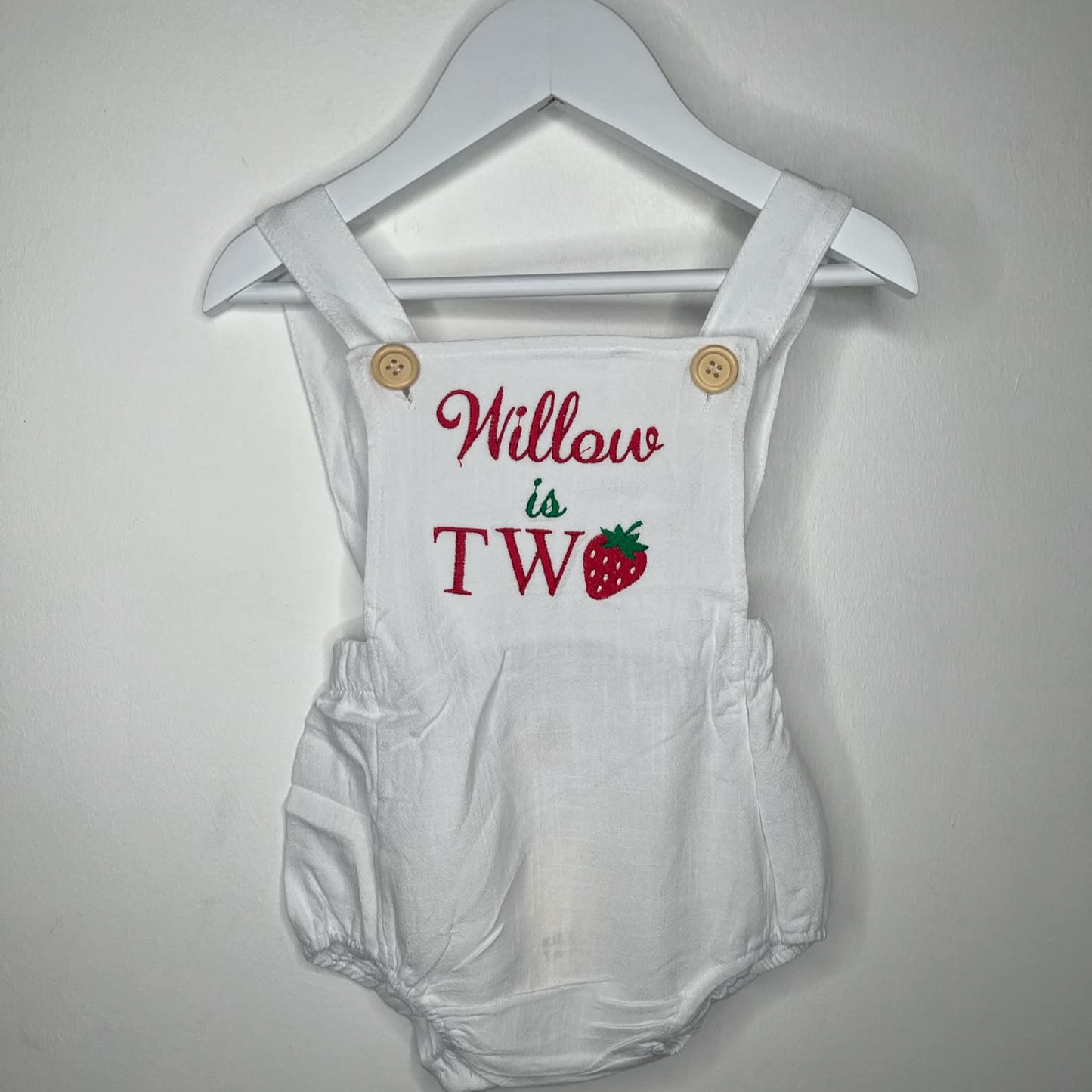 Personalised Embroidered Birthday Baby Romper