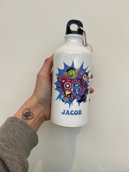 Personalised Super Hero Water Bottle
