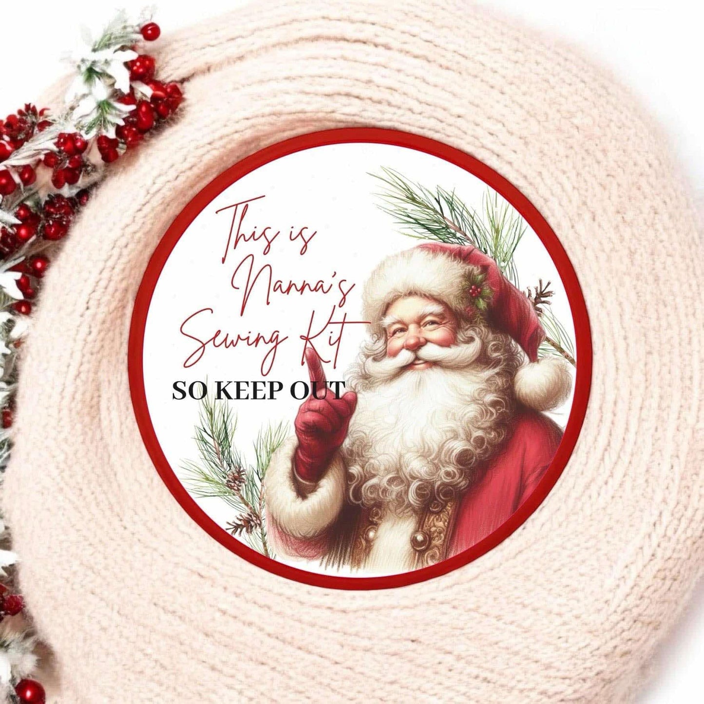 Personalised Chocolate Tub Christmas Labels