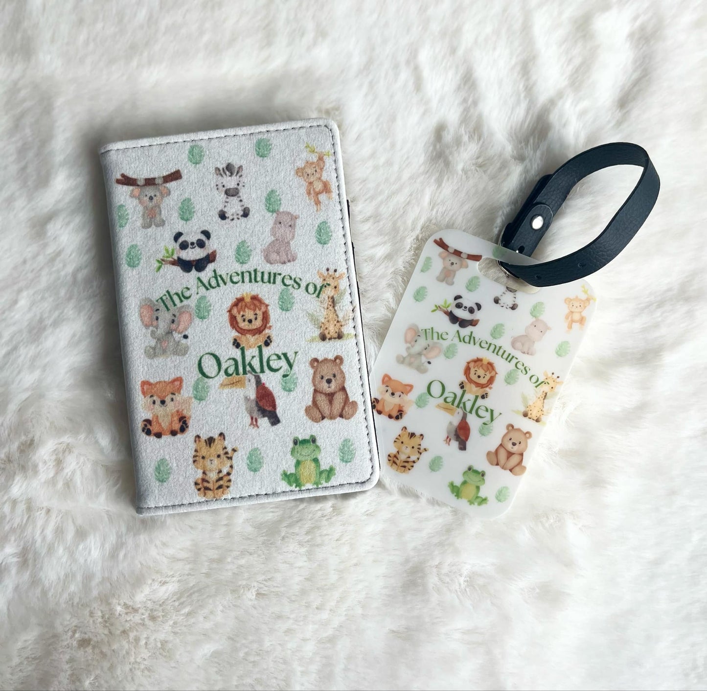 Safari Passport Holder & Luggage Tag-Travel Set