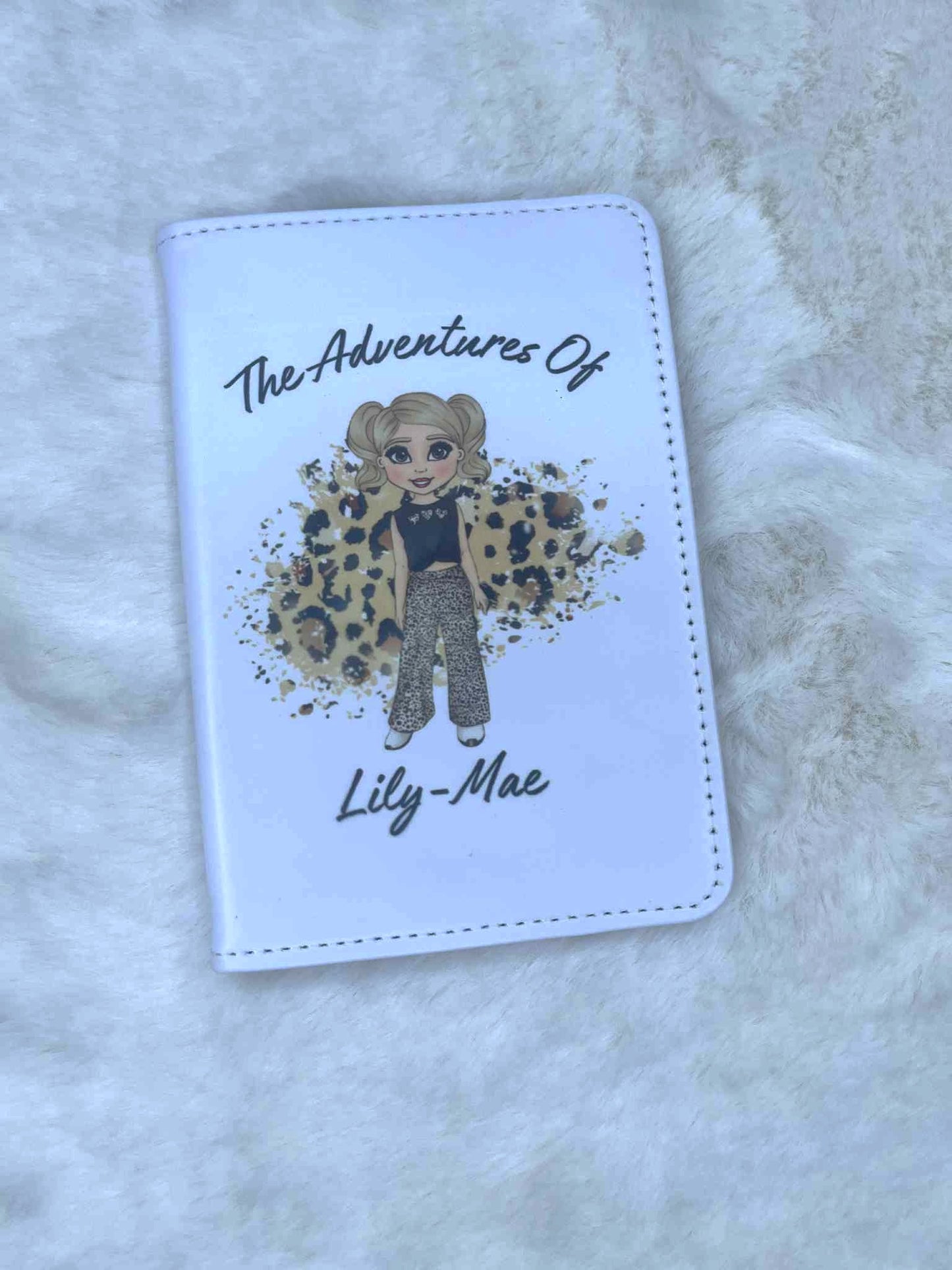 Personalised Leopard Print Girl Passport Holder And Luggage Tag