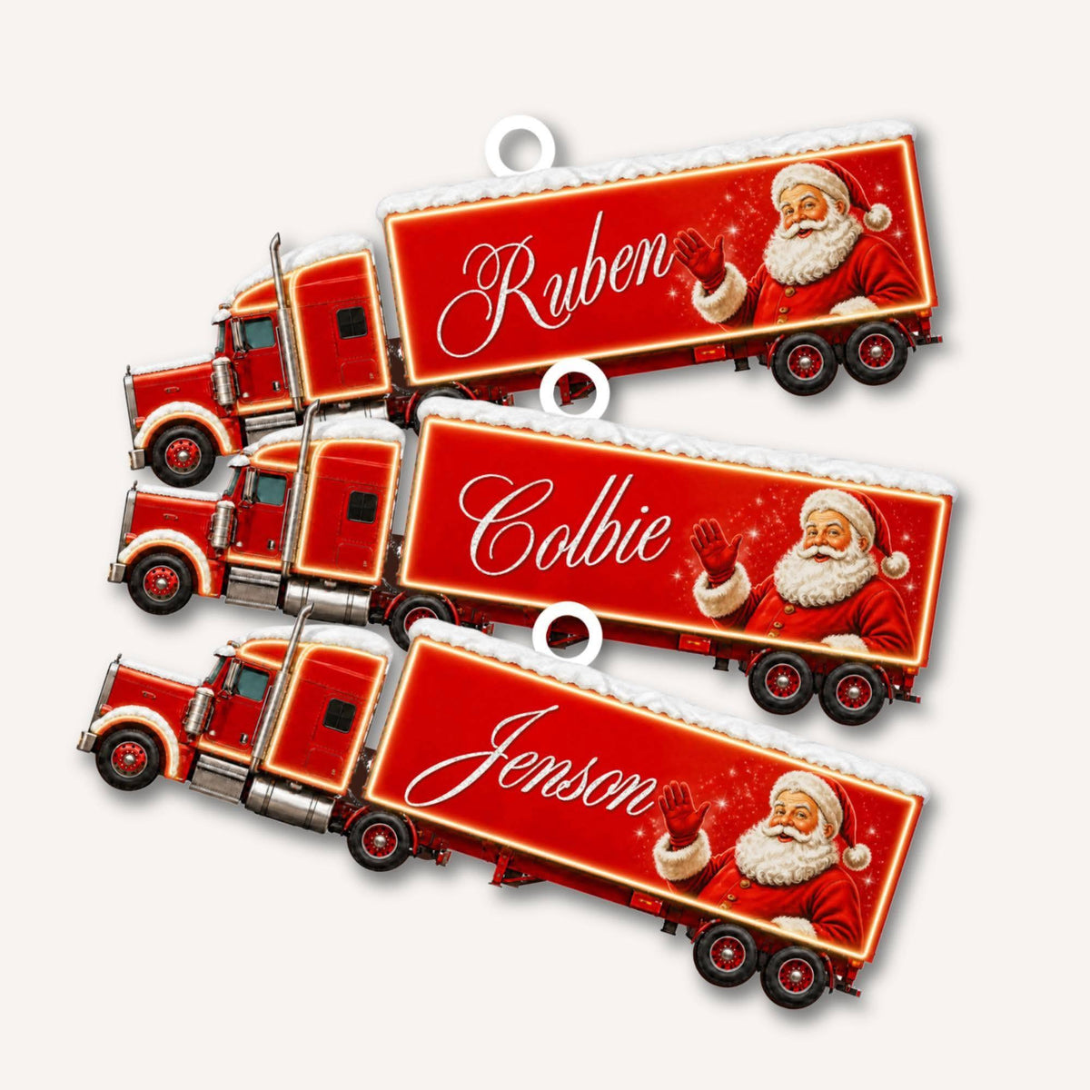 Personalised Christmas Truck Bauble