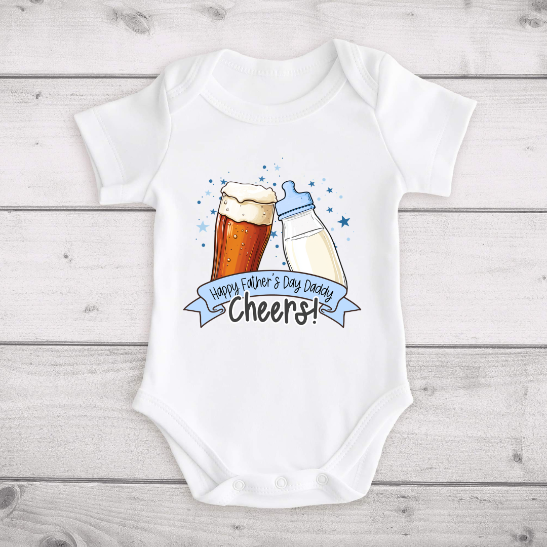 Personalised Happy Fathers Day Baby Vest
