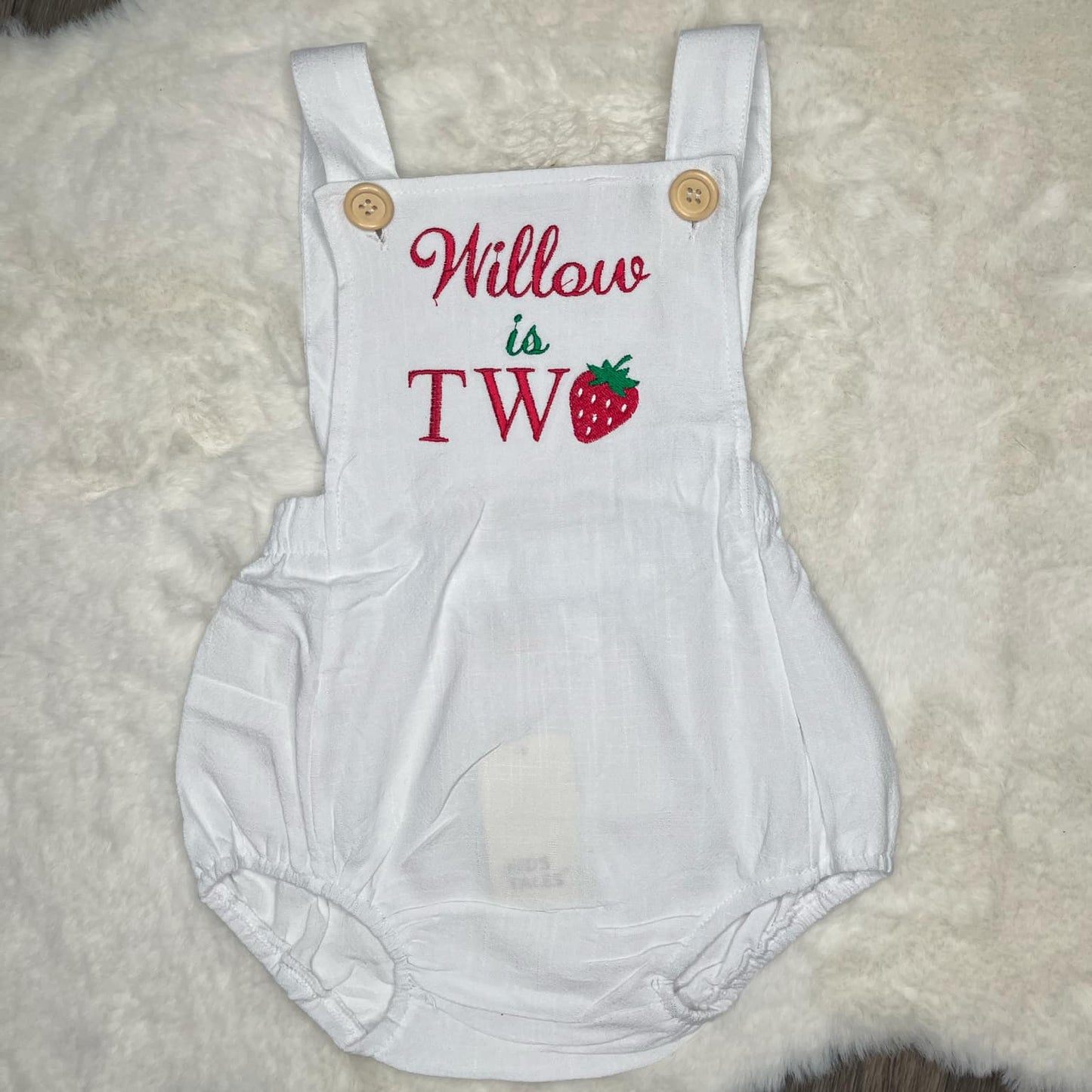 Personalised Embroidered Birthday Baby Romper