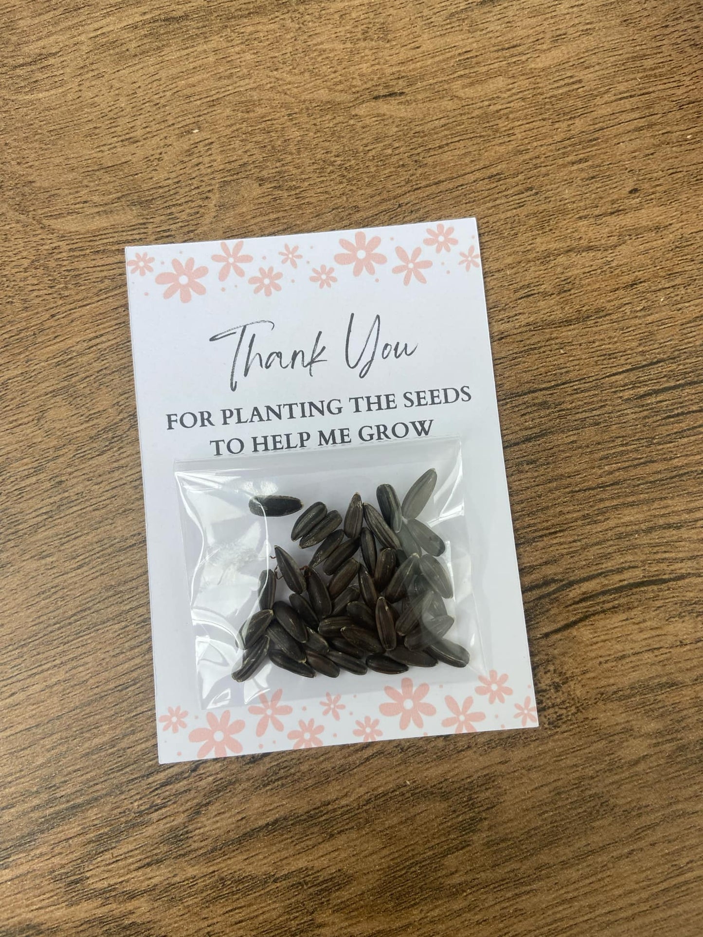 Thank You For Helping Me Grow Seed Packet