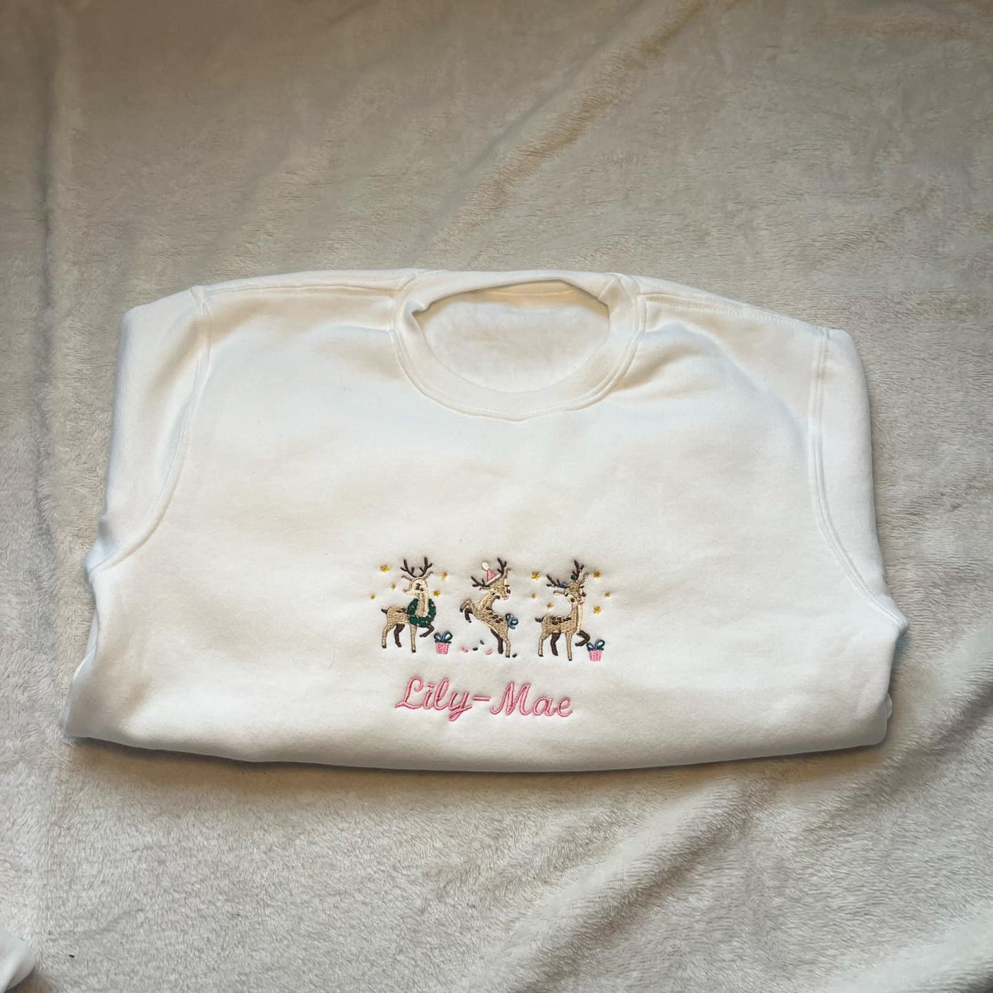 Personalised Embroidered Children's Christmas Jumper