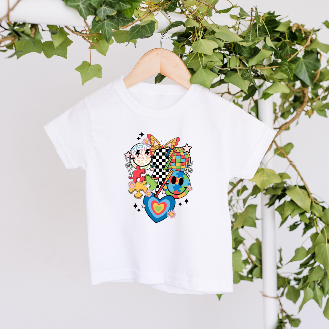 Personalised Smiley Autism Awareness T-shirt