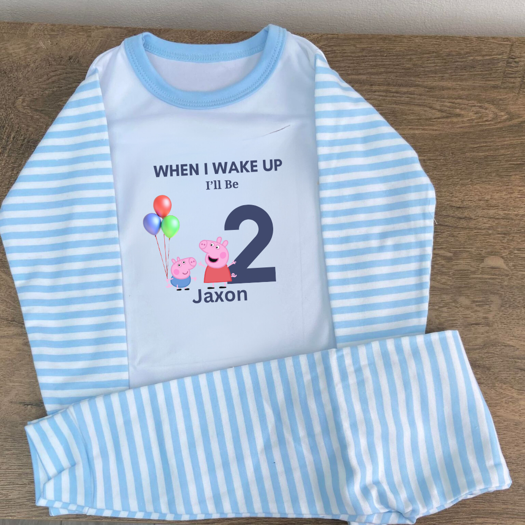 Personalised Peppa Pig Themed Pyjamas
