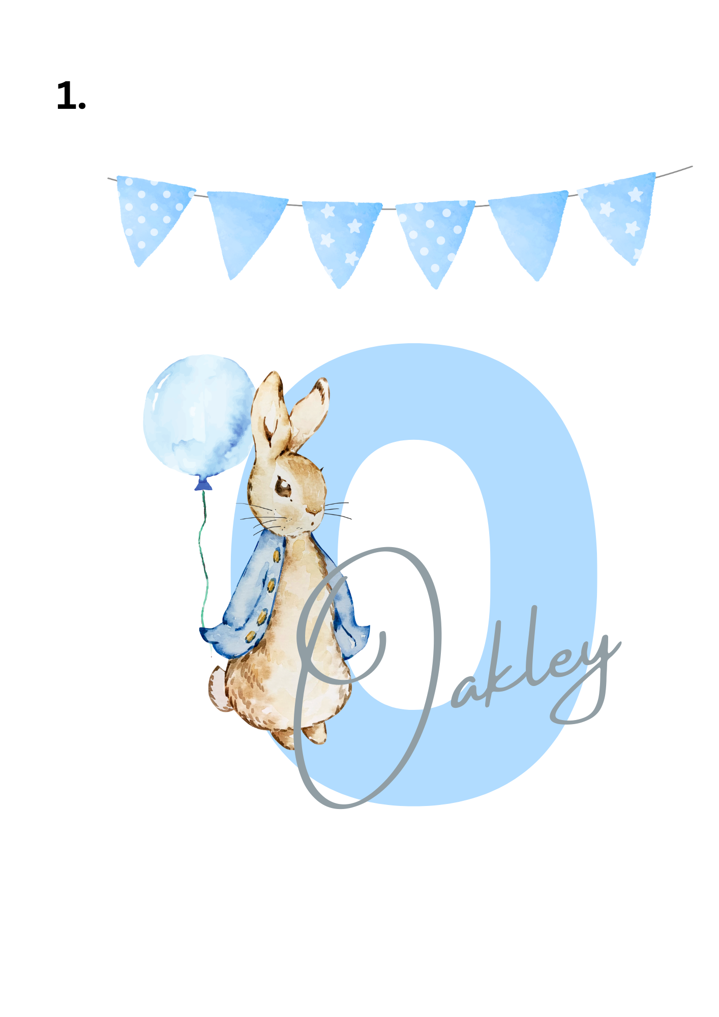 Personalised Bunny Alphabet Cushion