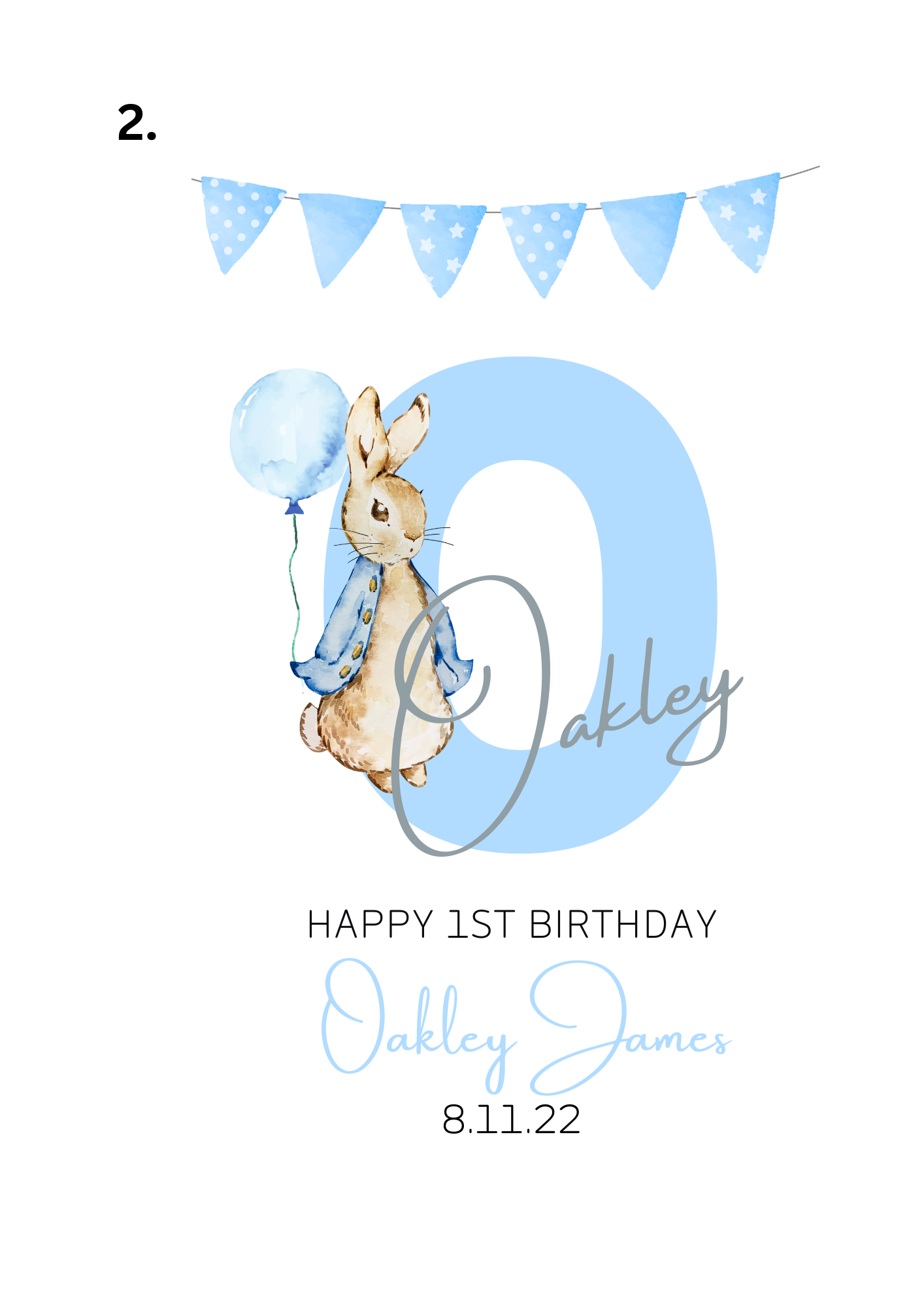 Personalised Bunny Themed Birthday Pyjamas