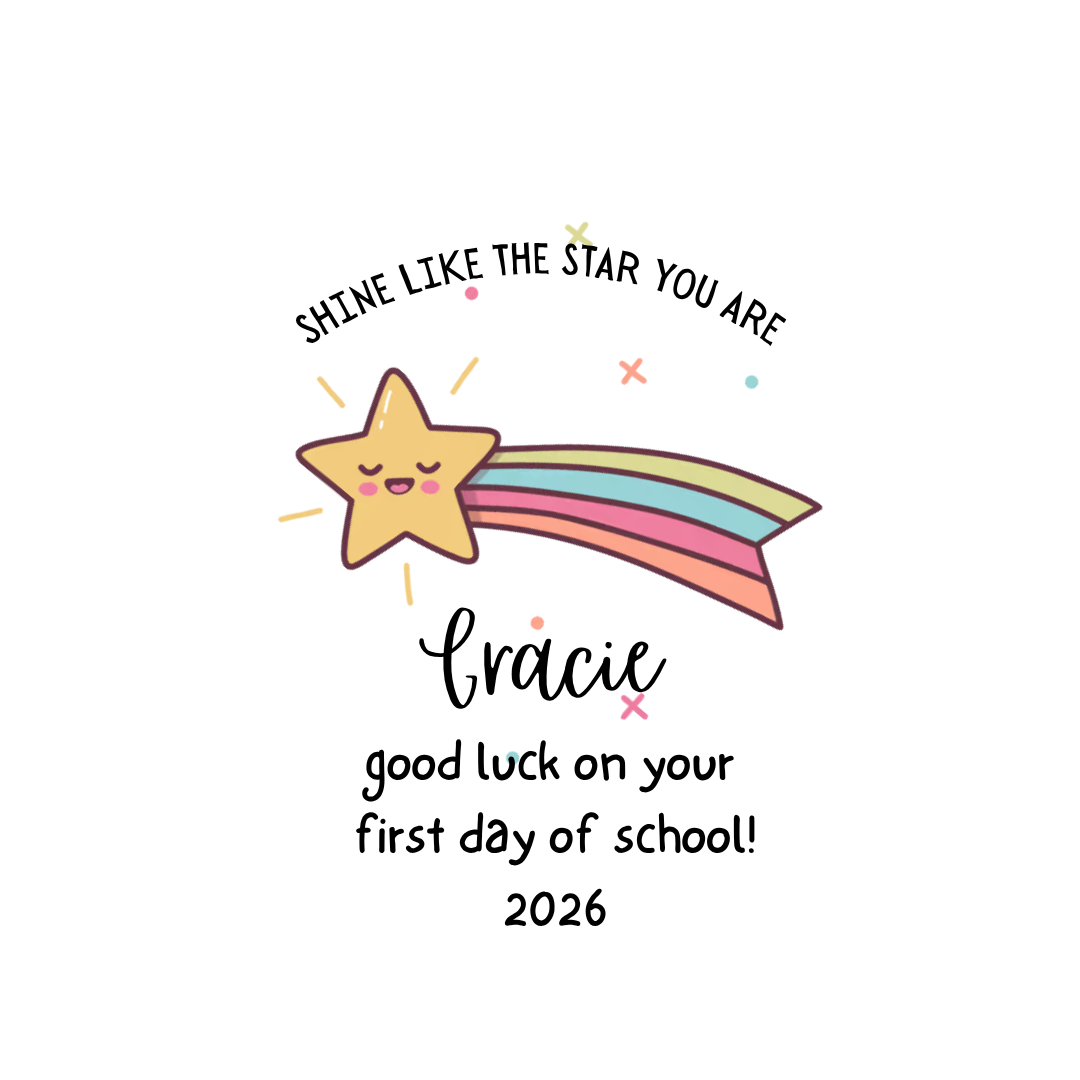 Personalised Good Luck On Your First Day Of School Teddies - Shooting Star