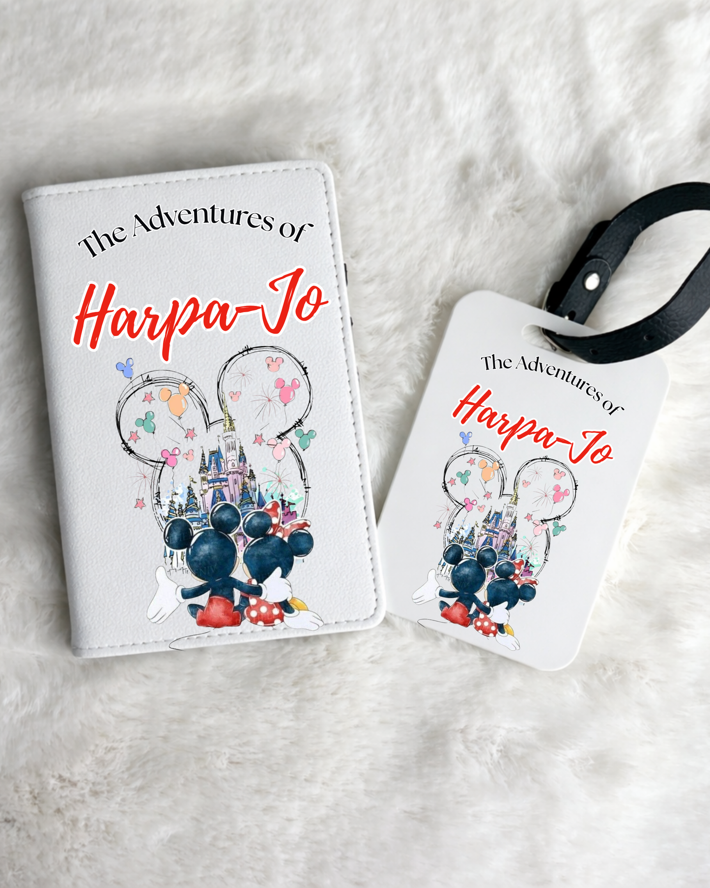 Personalised Disney Passport Holder & Luggage Tag Set