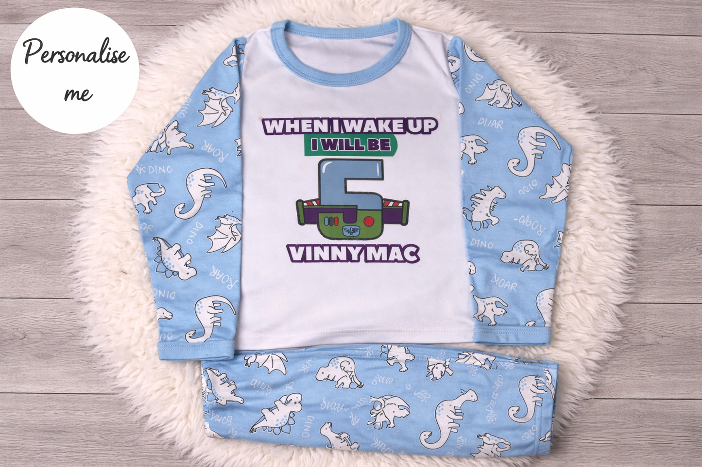 Personalised Buzz Themed Birthday Pyjamas