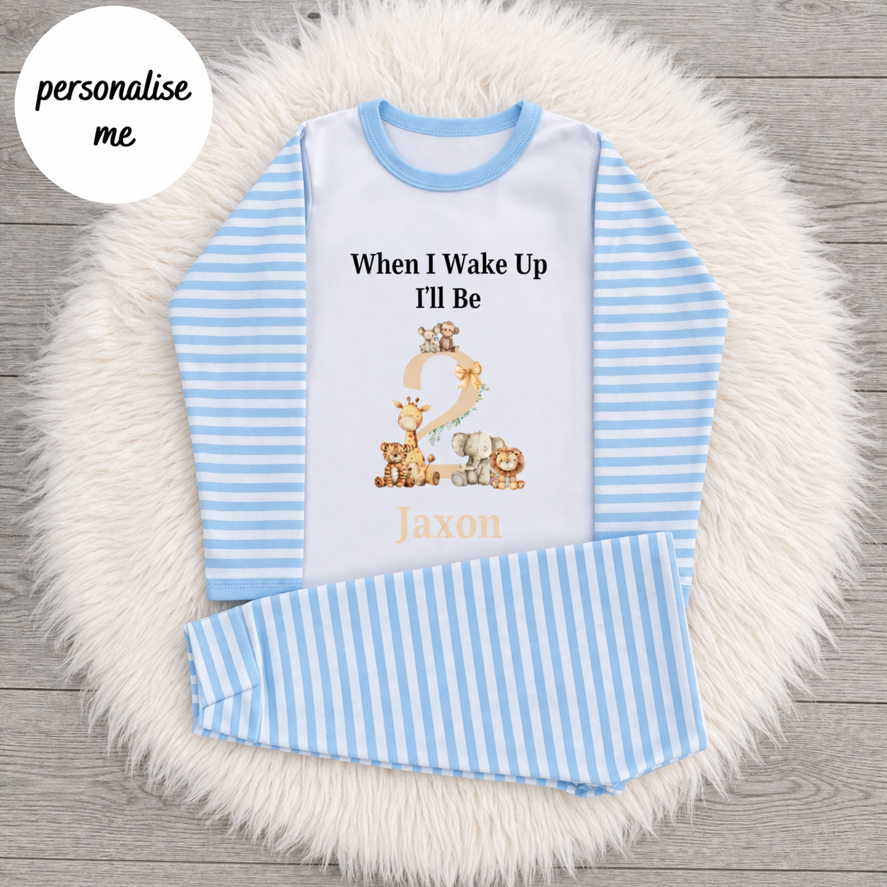 Personalised Stuffed Animals Birthday Pyjamas