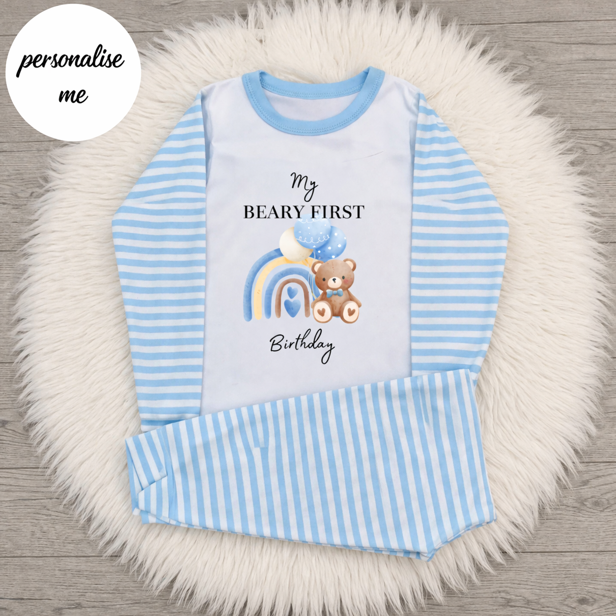 Personalised My Beary First Birthday Pyjamas