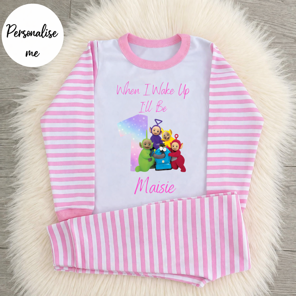 Personalised Teletubbies Themed Pyjamas