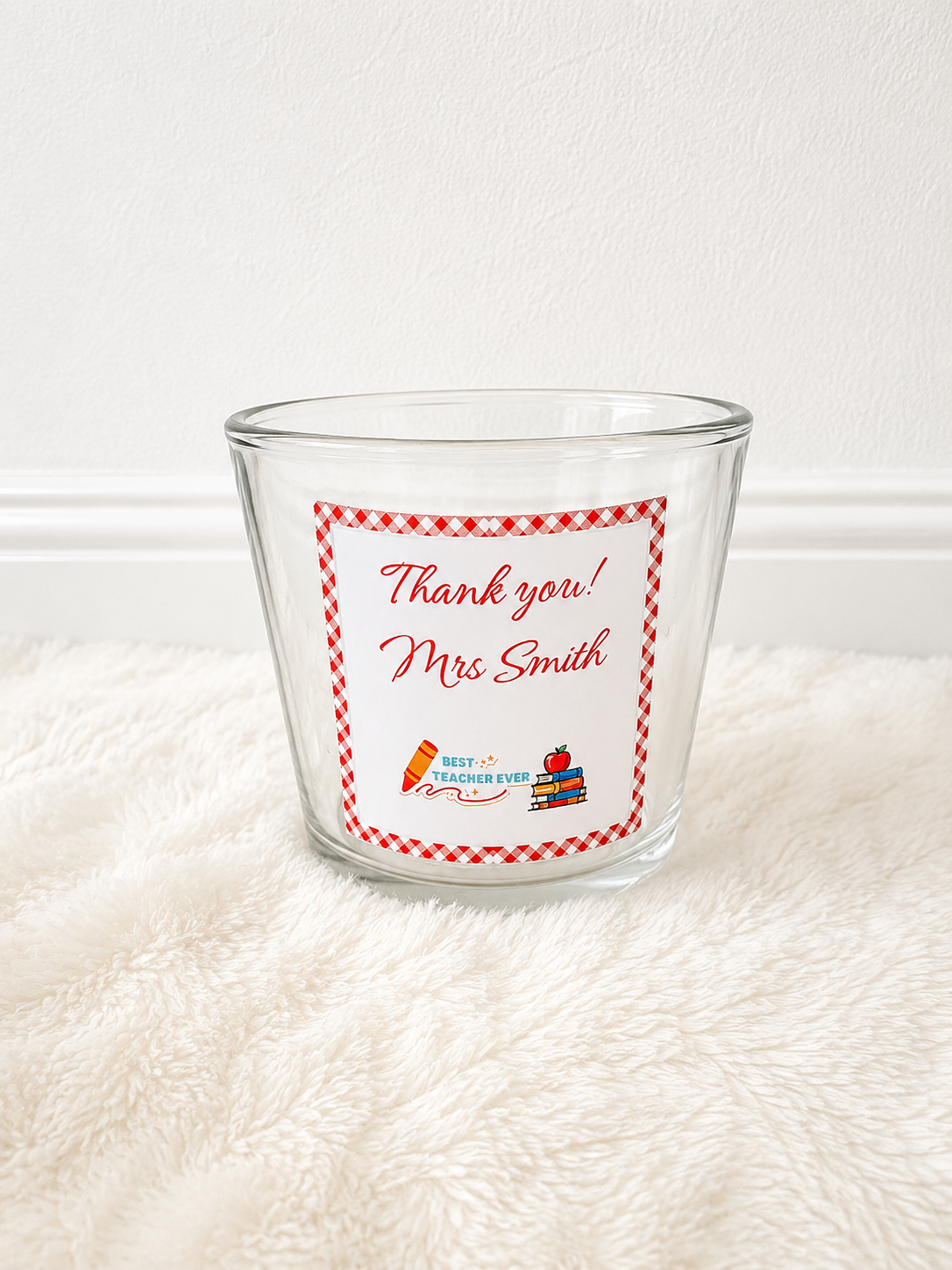 Personalised Teacher Thank You Candle- Small