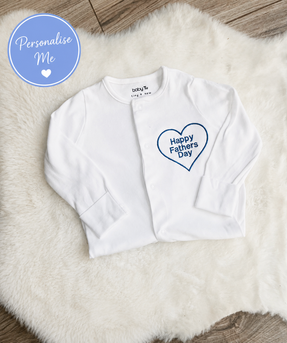 Personalised Father’s Day Baby sleepsuit