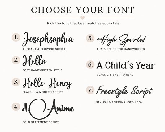 Personalised Vinyl Name Label