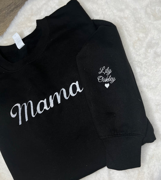 Personalised Embroidered Mama Sweatshirt