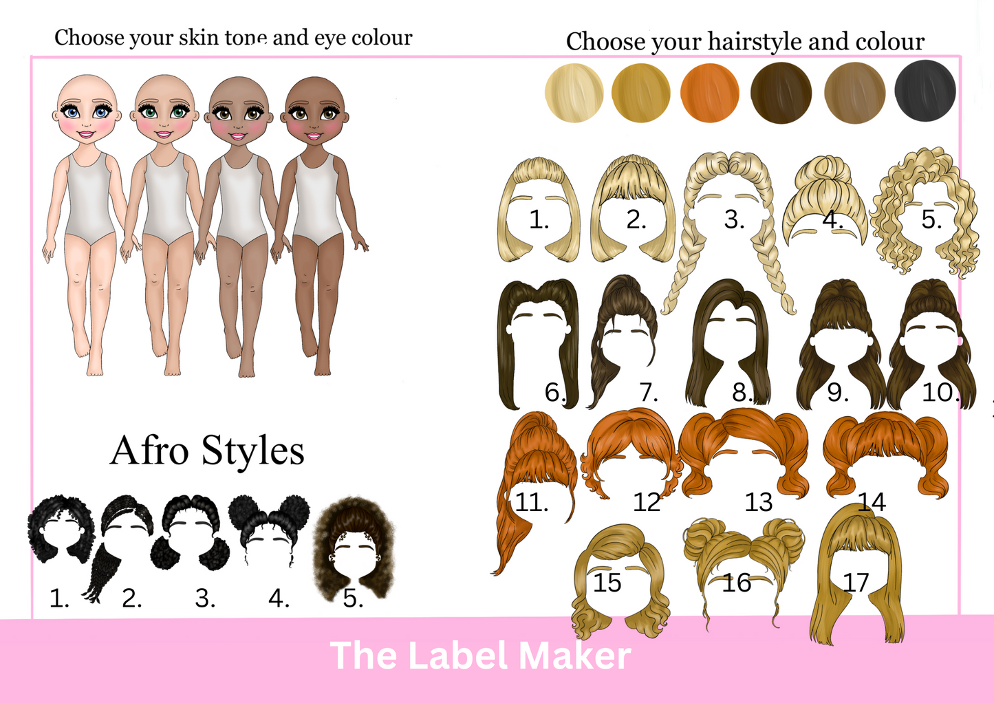 Girls choice sheet