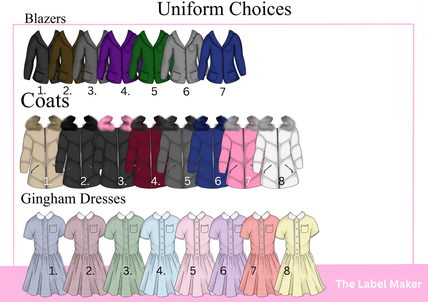 Girls choice sheet