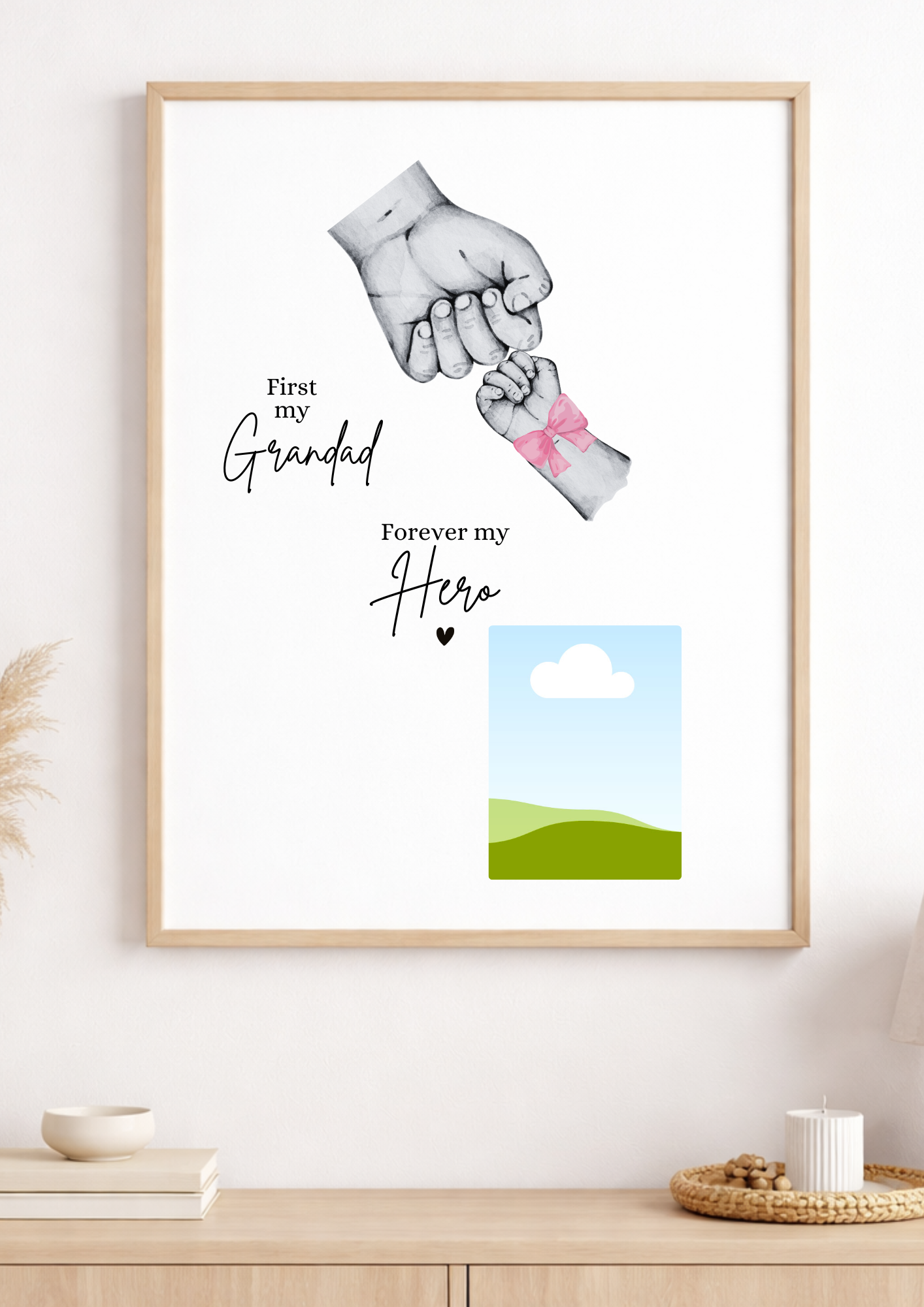 My Grandad My Hero Personalised Print