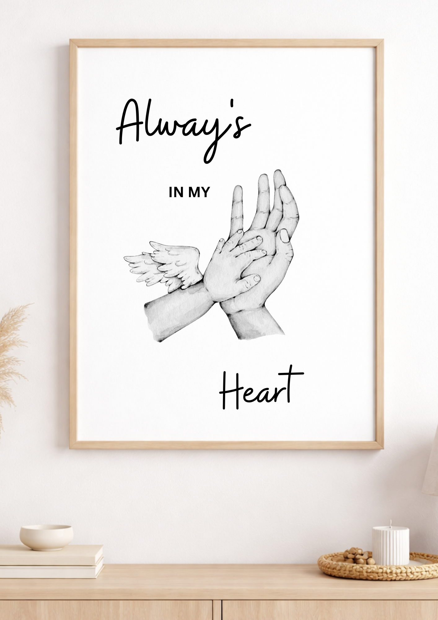 Personalised Always In My Heart Print