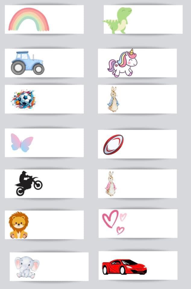 Iron On Label Choice Sheet