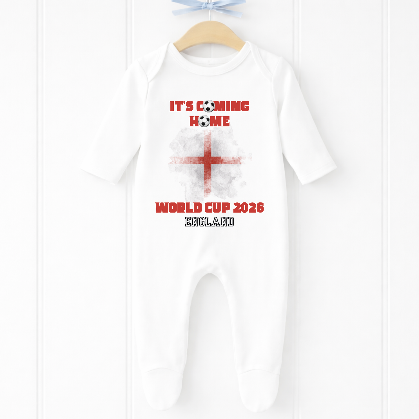 Personalised Its Coming Home World Cup Sleepsuit