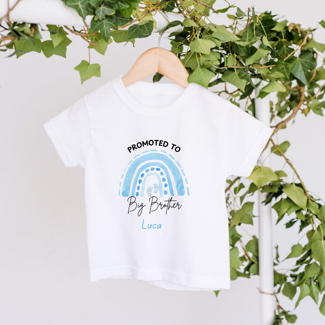 Personalised promoted to big brother White Tshirt