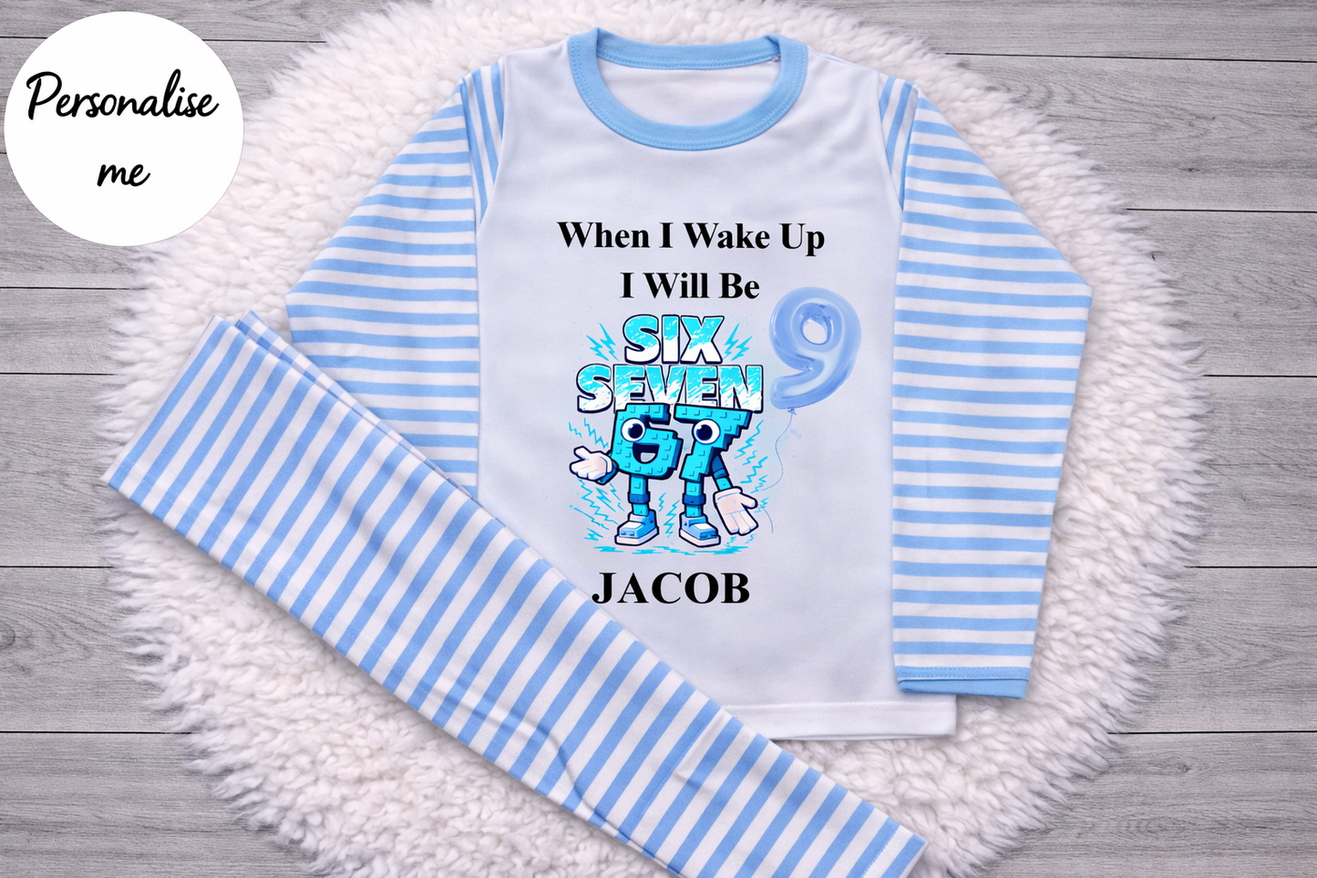 Personalised 67 Children's Birthday Pyjamas