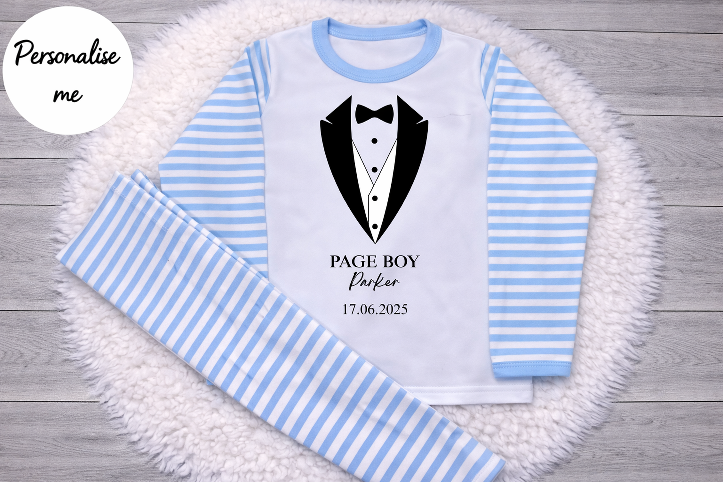 Personalised Page Boy Wedding Pyjamas
