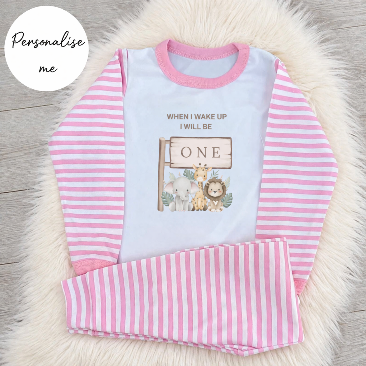 Personalised Safari Themed Pyjamas