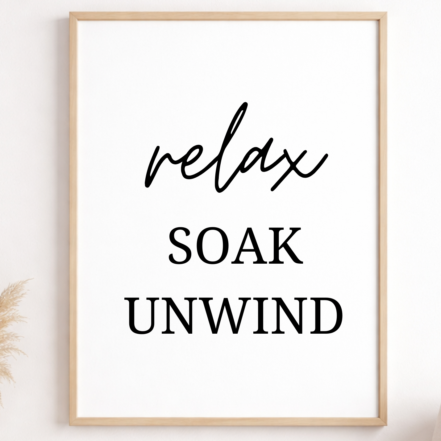 Relax, Soak, Unwind Bathroom Print – product image