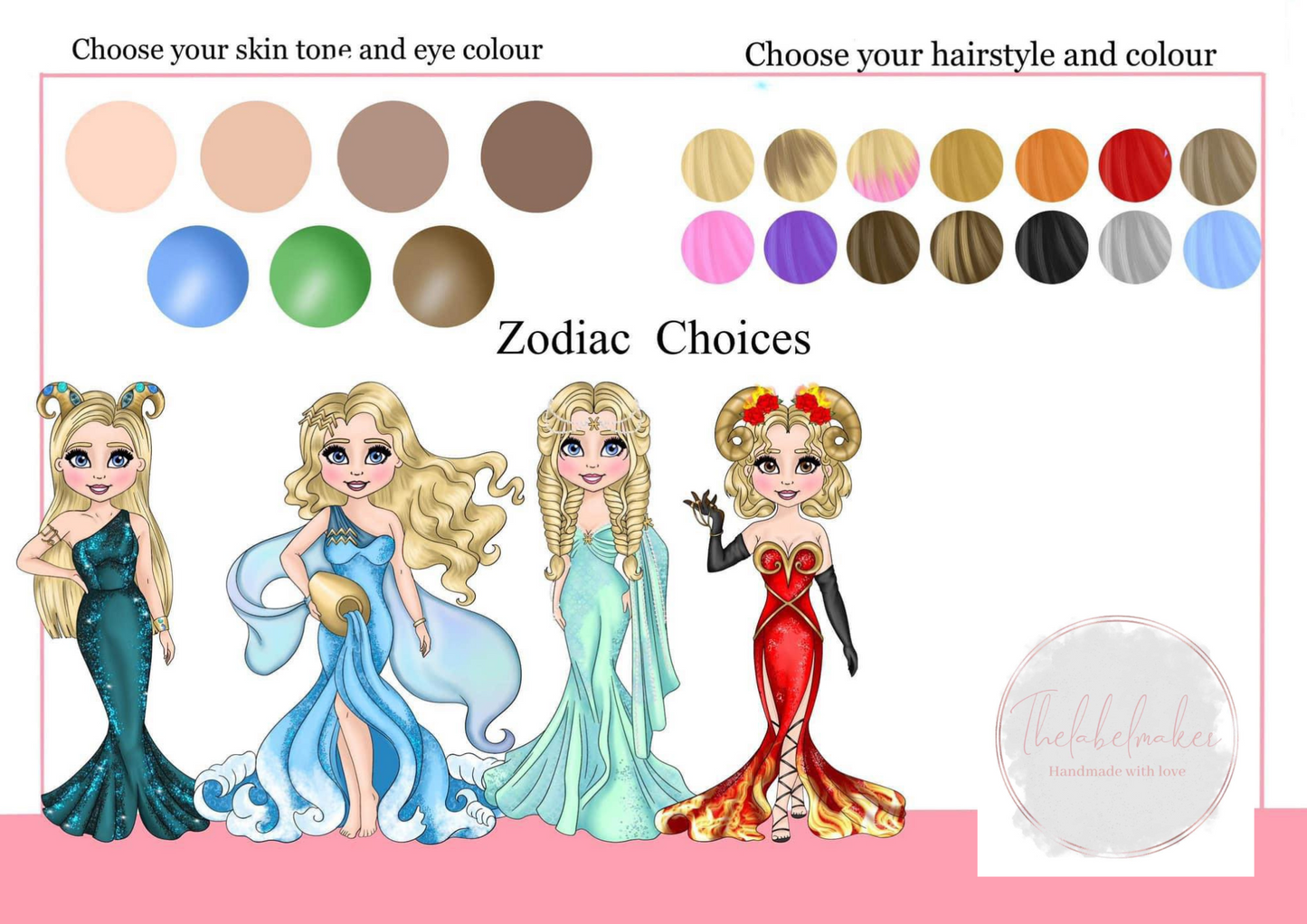 Zodiac Star Sign Choice Sheet