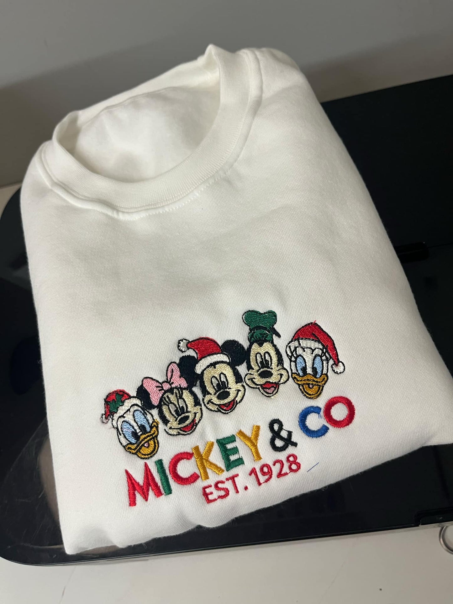 Personalised Embroidery Disney Christmas Squad Jumper