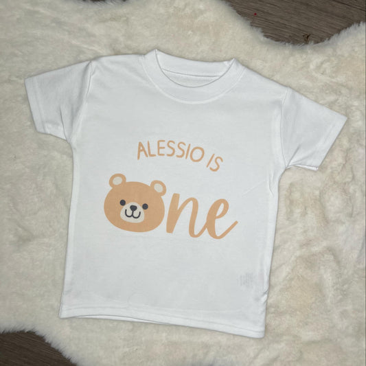 Personalised Bear First Birthday T-shirts