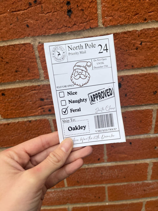 Personalised Santa Shipping Labels