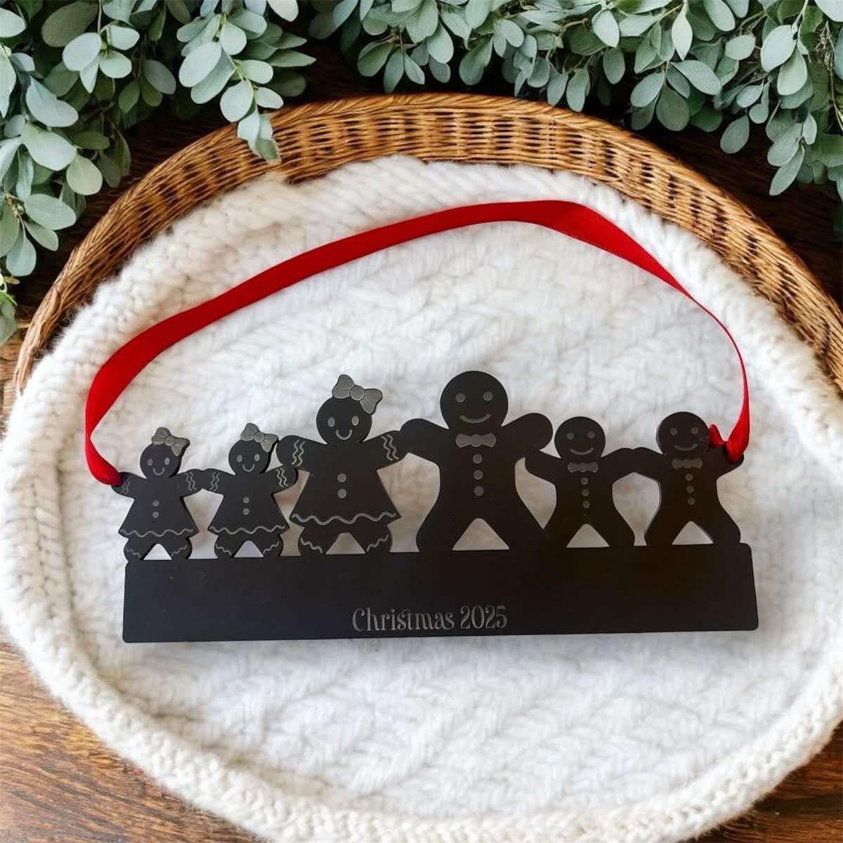 Personalised Gingerbread Family Bauble