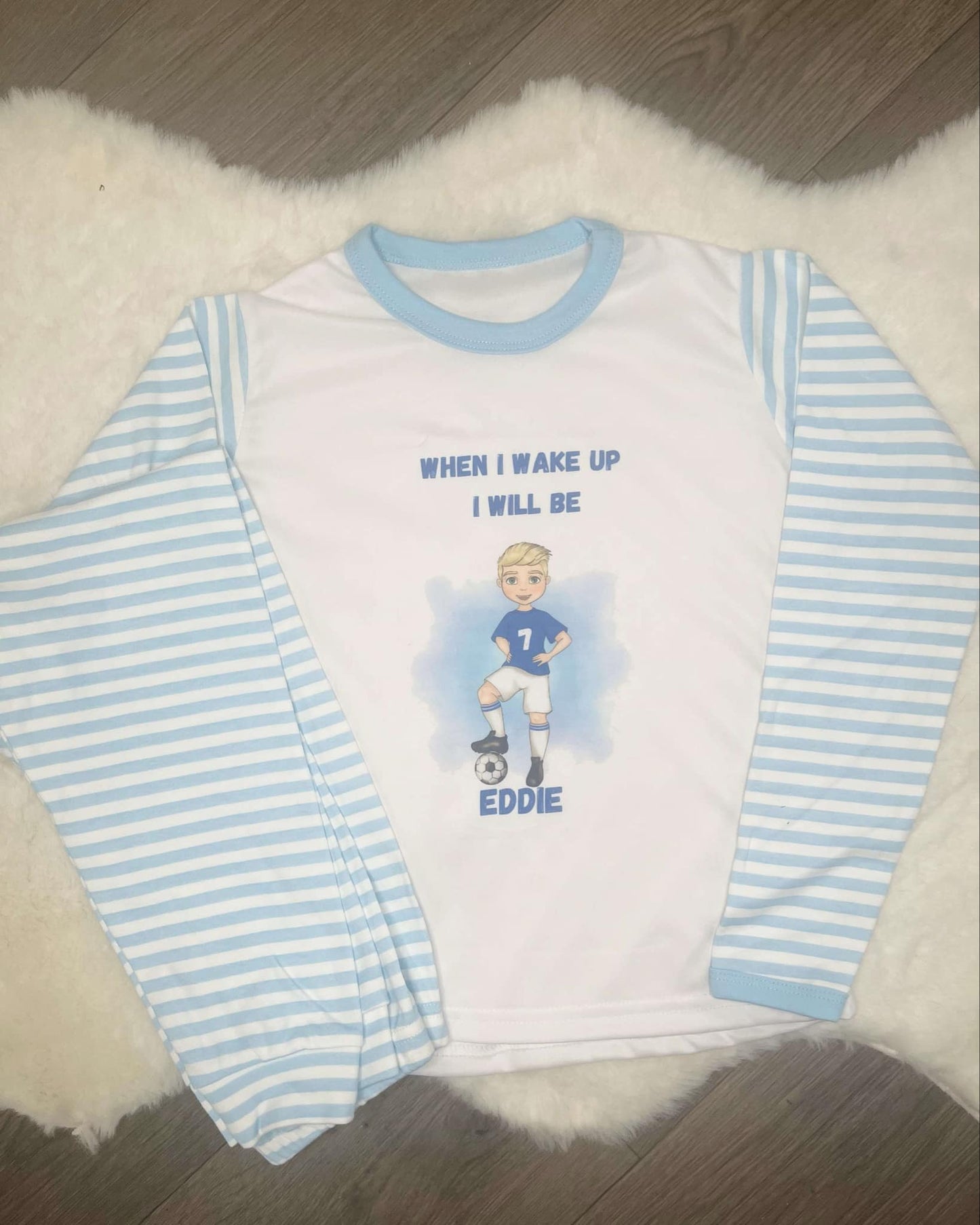 Personalised When I Wake Up Footballer Birthday Pyjamas