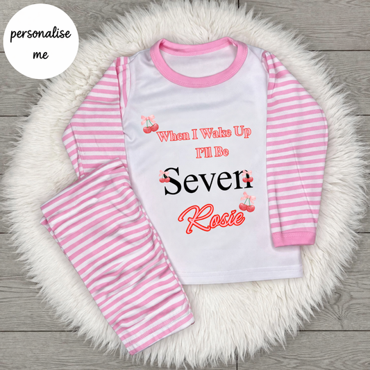 Personalised When I Wake Up birthday pyjamas for children