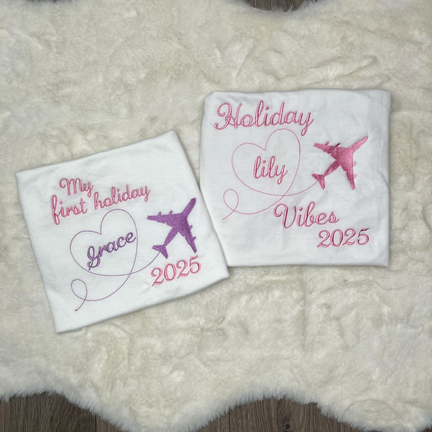 Personalised Embroidery First Time Flyer T-shirts