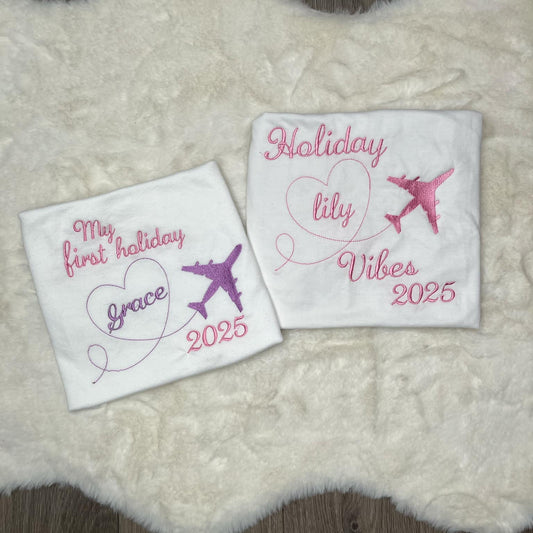 Personalised Embroidery First Time Flyer T-shirts