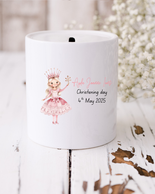 Personalised Nutcracker Christening Money Box Gift