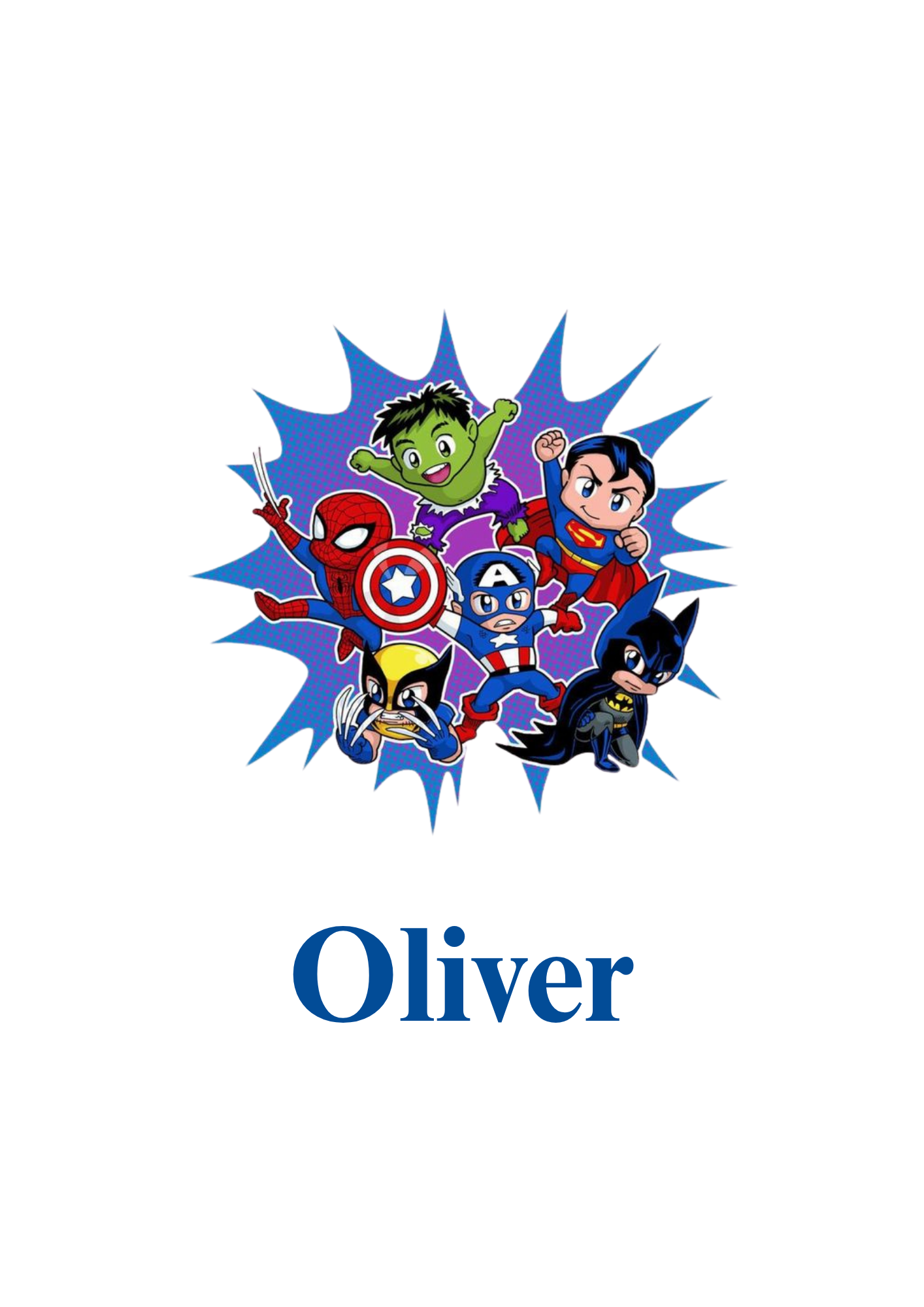 Personalised Super Hero Water Bottle