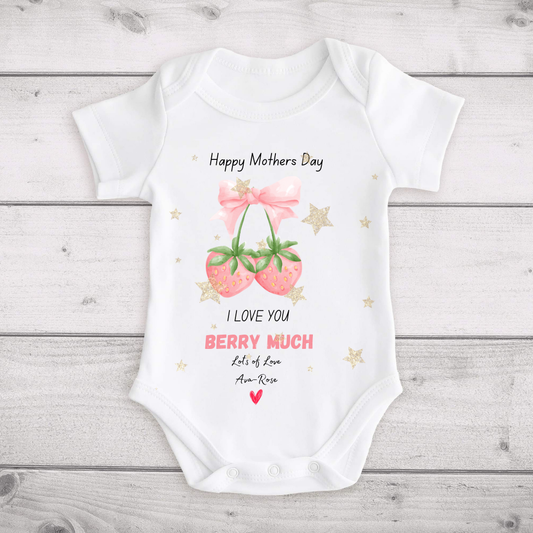 Happy Mothers Day Berry Baby Vest