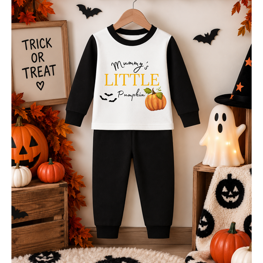 Personalised Mummy's Little Pumpkins Halloween pyjamas