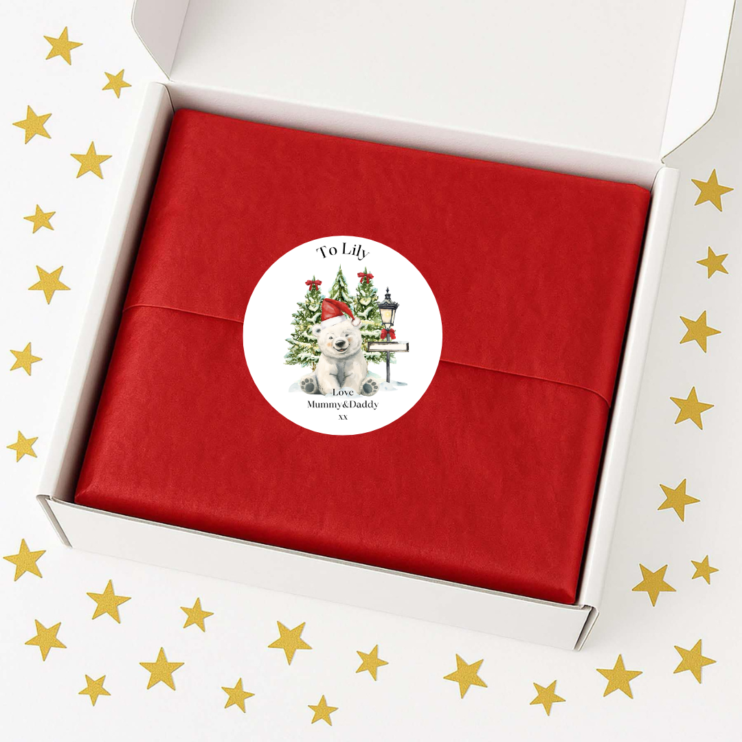 Personalised Polar Bear Christmas Gift Labels
