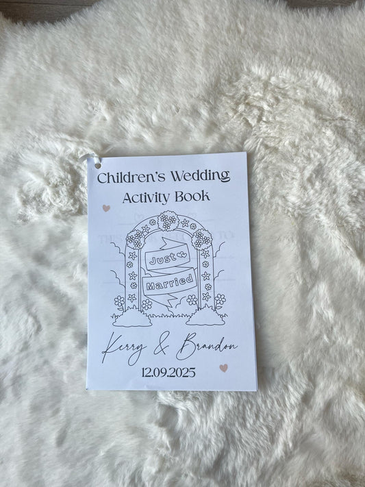 Personalised Children's Wedding Activity Book